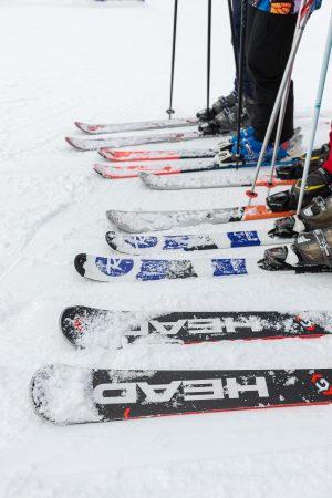Line of skis